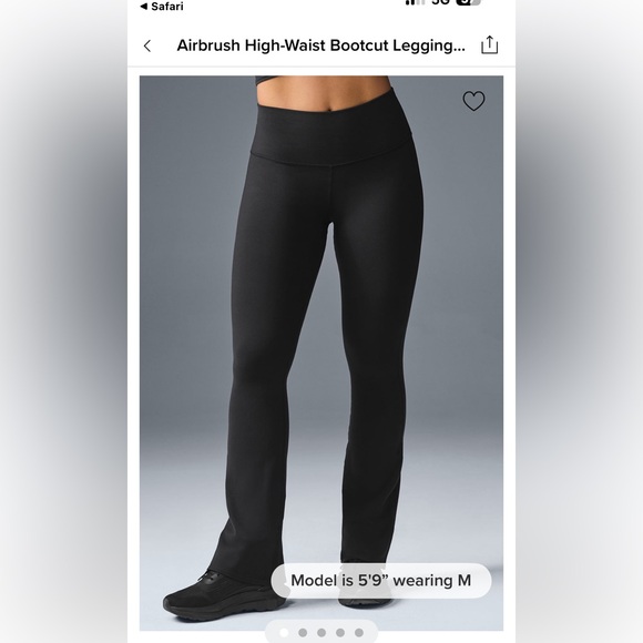 Alo air brush high wasted boot cut leggings size xs new with tags - Picture 2 of 3